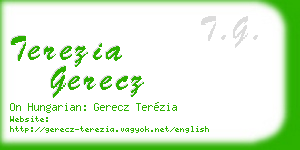 terezia gerecz business card